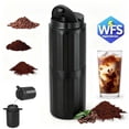 thumbnail image 1 of Auseo Portable Coffee Grinder & Brewer Combo, 5-Speed Adjustable Electric Grinder with Insulation, Perfect for Travel & Office Use (Black), 1 of 7