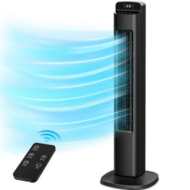 Havato 36 ’ Tower Fan Portable Floor Fans with Oscillation, Remote Control, 5 Speeds Wind 4 Modes, up to 12 H Timer Bladeless Standing Fan ,Black