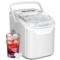 thumbnail image 1 of Auseo Portable Ice Maker Countertop, 2 Sizes of Bullet Ice Cubes, Self-Cleaning Ice Machine with Handle for Kitchen/Office/Bar/Party, White, 1 of 7