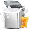thumbnail image 1 of Auseo 18 lbs/24H Countertop Ice Maker Machine, 6 Bullet-Shaped Ice in 6 Min, Auto-Cleaning, White, 1 of 7