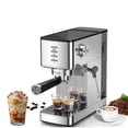 thumbnail image 1 of Auseo 20 Bar Espresso Machines, Espresso Coffee Maker with Milk Frother Steam Wand, 1.4L Removable Water Tank, Nespresso Capsules Compatible & Ground Coffee, Silver, 1 of 7