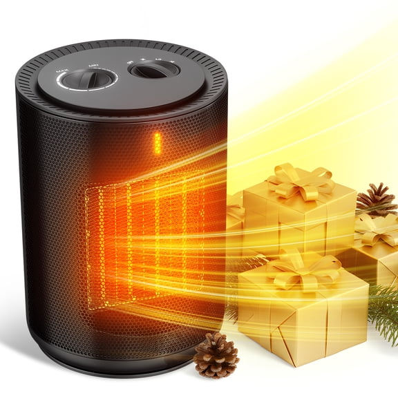 Auseo Space Heater Small,1500W Portable Electric Heater for Indoor Use, Ptc Ceramic Fast Safety Heat for Bedroom, Office
