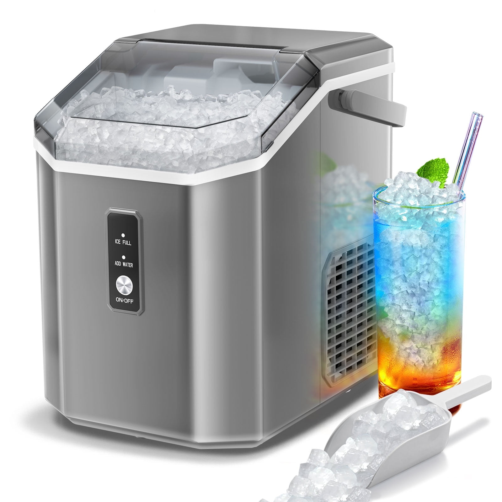 Auseo Electric Small Home Ice Maker, Compact Portable, 26LBS/24H ...
