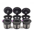 thumbnail image 1 of Ausign Reusable K Cups for Keurig, Universal Refillable Coffee Filters for Single Serve Coffee Maker, 3-Pack of Reusable Pods, Black, 1 of 5
