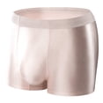 thumbnail image 1 of Ausing Men Silky Trunks Lightweight Breathable Underwear Athletic Workout Stretch Underpants Low Rise Boxer Brief S Silvery, 1 of 7