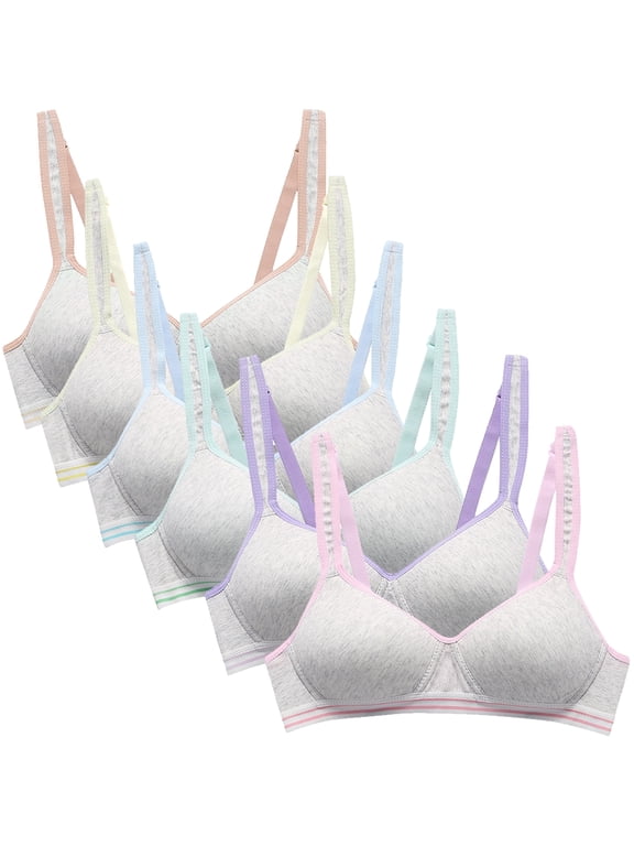 Wireless Breathe Bra for Women Full Coverage Everyday Underwear New Upgrade Ultra Comfort Seamless Sports Bras 6 Pack 36AB