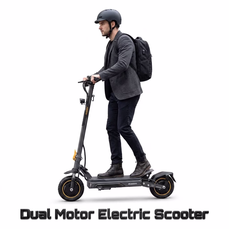 Ausom 36 MPH Fast Dual Motor Electric Scooter for Adults, 2800W Peak, 56 Mile Range Off-Road Commuter E-Scooter, 10" Tubeless Tires, Dual Suspension, NFC Lock, Heavy Duty Folding (287 Lbs)