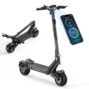 Ausom L2 Max Dual Motor E-scooter for Adults, 56 Miles&38 Mph, 34% Steep Climbs, 30Nm, off Road Electric Scooter with Smart NFC Lock, Gray UL2272