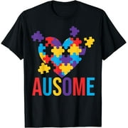 Ausome Autism Awareness Puzzle Heart T-Shirt