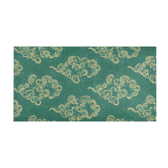 Auspicious Clouds Pattern Bath Mat 39x20 Inch Soft Absorbent Non-Slip Plush Bathroom Rug for Floor