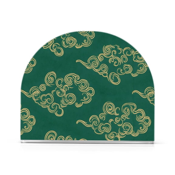 Auspicious Clouds Pattern Napkin Holder Acrylic Napkin Dispenser Clear Modern Tabletop for Kitchen Counter