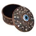 thumbnail image 1 of Auspicious Evil Eye Of Providence With Sacred Symbols Round Decorative Box, 1 of 9