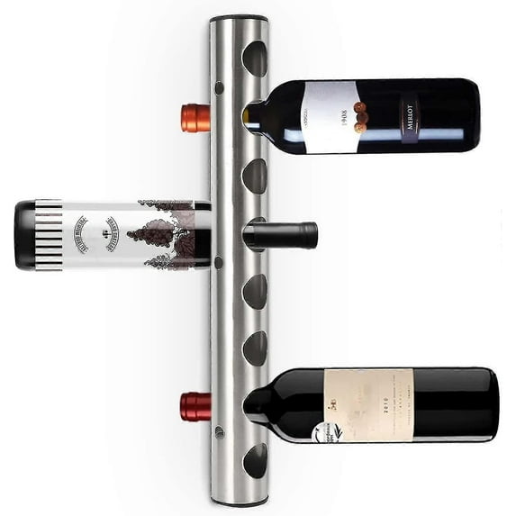 Auspicious-wine Rack, Wall Mounted Wine Rack Stainless Steel Wine Rack For Kitchen Restaurant Home Bar, 42cm