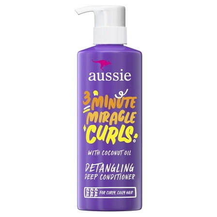 Aussie 3 Minute Miracle Curls Conditioner, for All Hair Types, Paraben Free, 16 fl oz