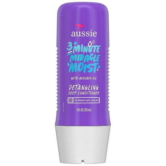 Aussie 3 Minute Miracle Moist Detangling Deep Conditioner 8.0 fl oz Pack of 2
