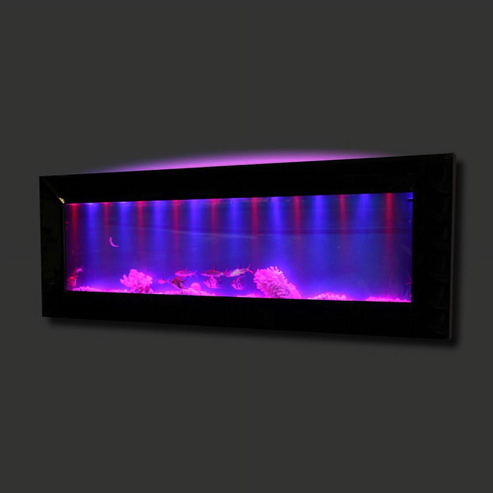 Aussie Aquariums Mirrored Glass Wall Mounted Aquarium Horizon Black