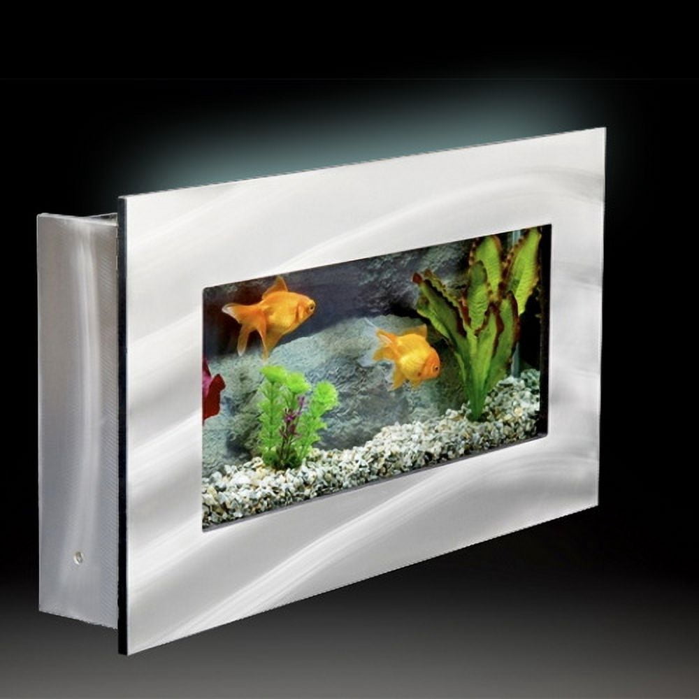 Silver Wall Mounted Fish Tanks Gold Ends With Minuscule Loss On Tepid