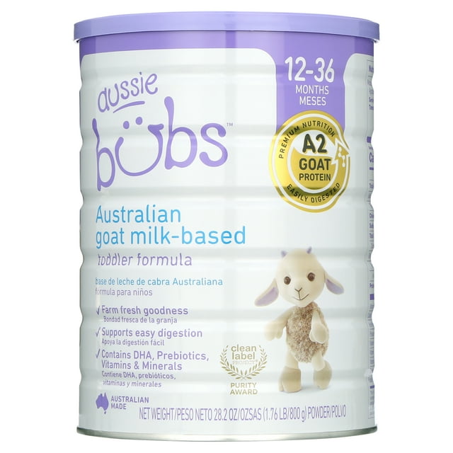 Aussie Bubs Australian Goat MilkBased Toddler Formula, For Kids months, Made with Fresh Goat