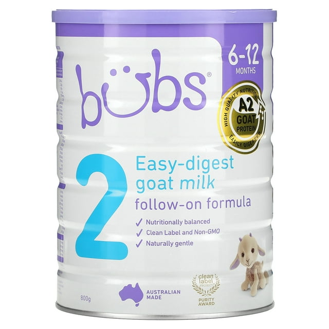 Aussie Bubs Goat Milk Follow On Formula Stage 2, 800g NonGMO