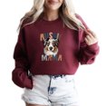 thumbnail image 1 of Aussie Dog Mama Sweatshirt Women Australian Shepherd Fur Mom Gifts Pet Lover Long Sleeve Graphic Shirts Top, 1 of 4