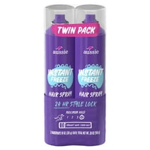 Aussie Instant Freeze Hair Spray Twin Pack for All Hair Types, 10 oz. Unisex