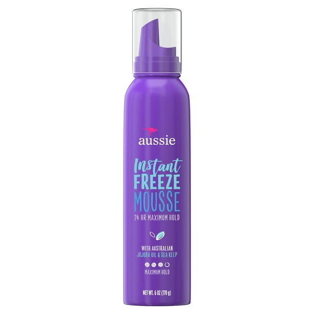 Aussie Instant Freeze Mousse, 24 Hour Maximum Hold with Jojoba Oil