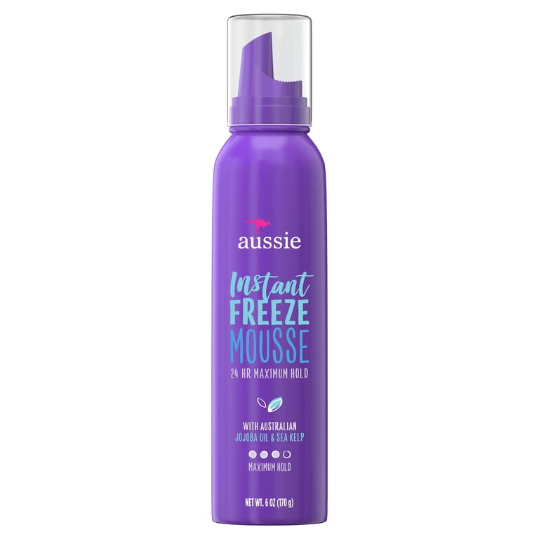 Aussie Instant Freeze Mousse, 24 Hour Maximum Hold with Jojoba Oil