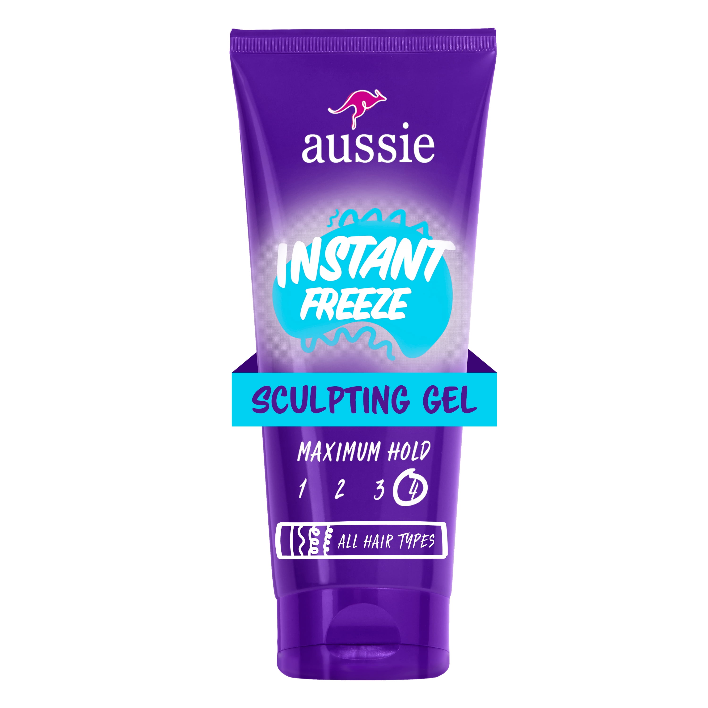 Aussie Instant Freeze Sculpting Hair Gel for Curly Wavy and