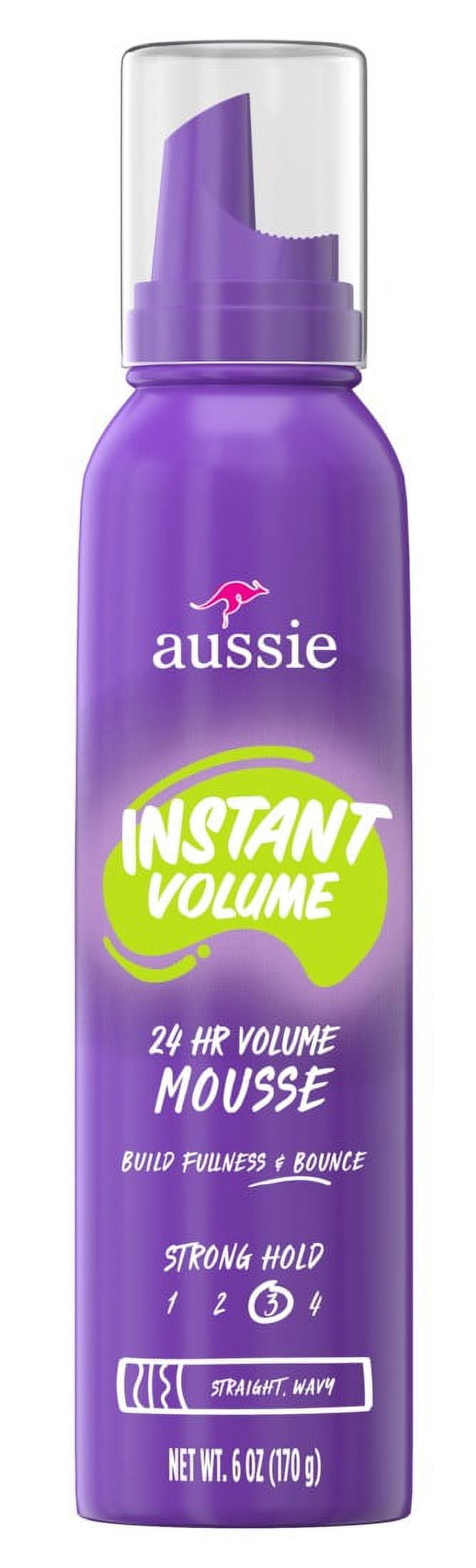 Aussie Aussie Instant Volume Mousse 24 Hour Strong Hold 6oz (Pack of 3)