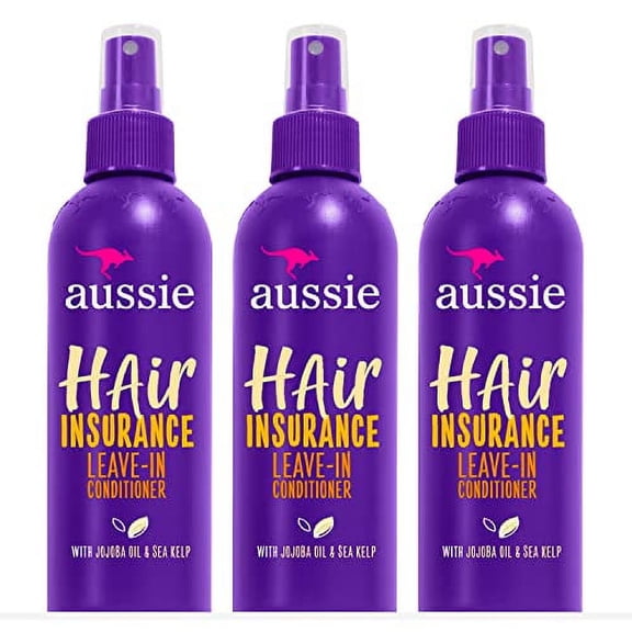 Aussie Leave In Conditioner .. Spray, with Jojoba & .. Sea Kelp, Hair Insurance, .. 8 fl oz, Triple .. Pack