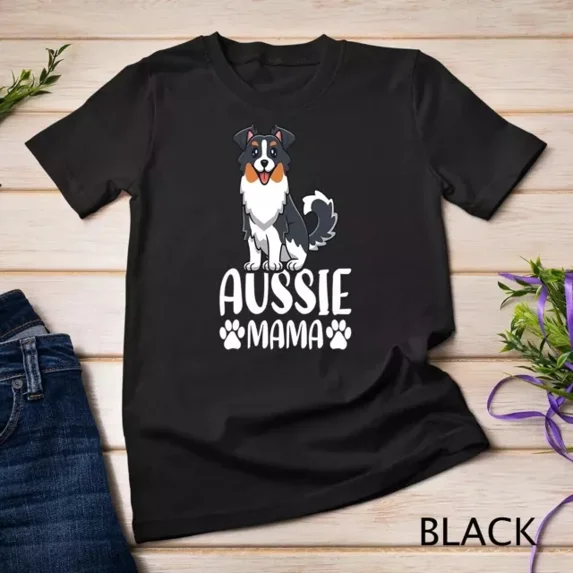 Aussie Mama Mother'S Day Tee Australian Shepherd Dog Mom Unisex T-Shirt Unisex S-5XL Hot Trending Shirt, Vintage Birthday Gift