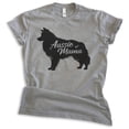 thumbnail image 1 of Aussie Mama T-Shirt, Unisex Women's Shirt, Australian Shepherd, Aussie Owner, Funny Dog Mom Gift, Dark Heather Gray, X-Large, 1 of 6