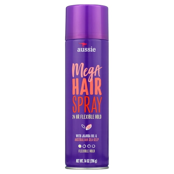 Aussie Mega Hair Spray with Australian Jojoba Oil & Sea Kelp, 14 oz