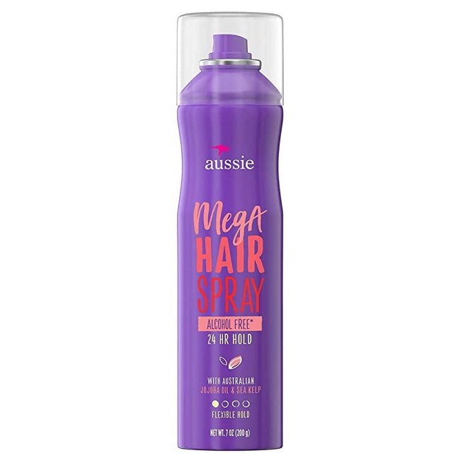 Aussie Mega Hairspray, With Jojoba Oil & Sea Kelp, Flexible Hold, 7 Fl