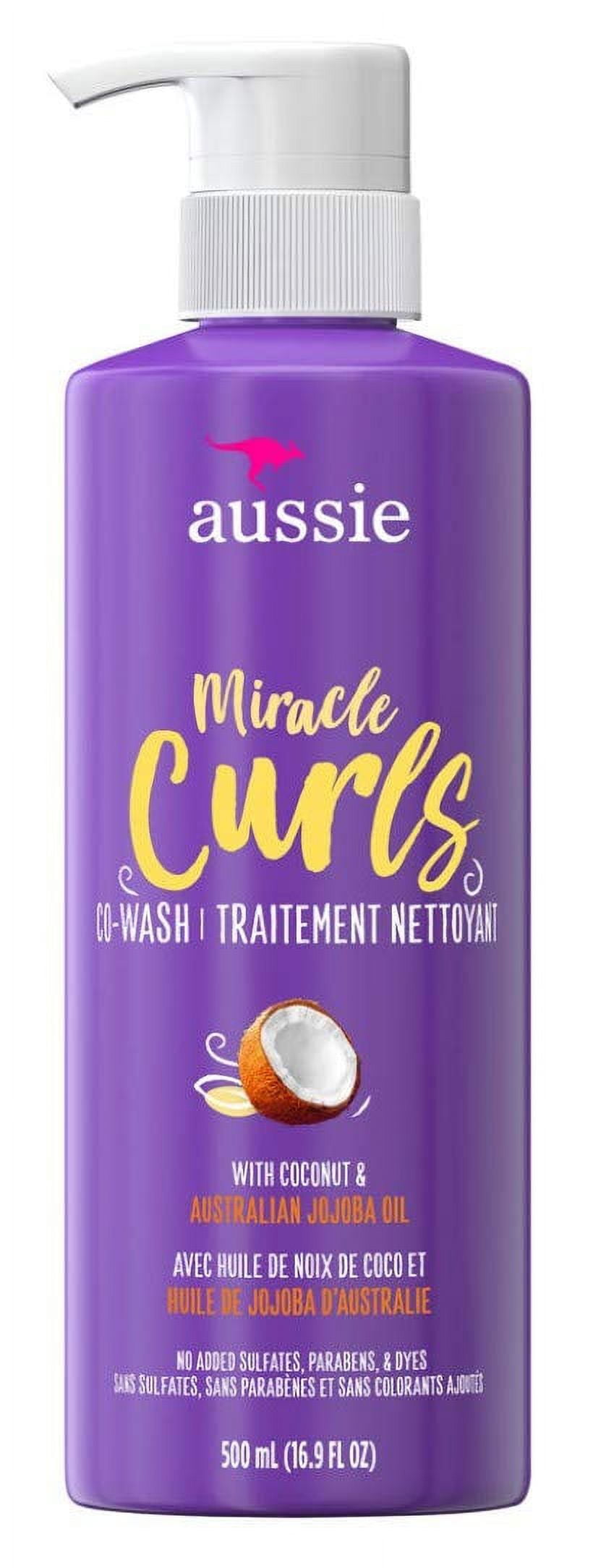 Aussie Miracle Curls Co Wash, enriched with Coconut & Jojoba Oil, 16