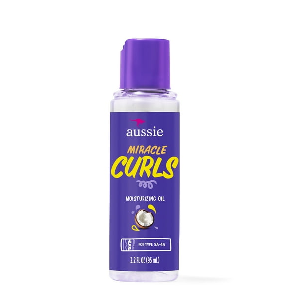Aussie Miracle Curls Coconut Curl-Defining Hair Oil, for Curly Hair 3.2 fl oz