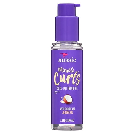 Aussie Miracle Curls Coconut Curl-Defining Oil, for Curly Hair 3.2 fl oz