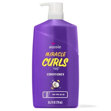 Aussie Miracle Curls Conditioner with Coconut Oil, Paraben Free, 26.2 fl oz, for All Hair Types