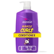 Aussie Miracle Curls Conditioner with Coconut Oil, Paraben Free, 26.2 fl oz