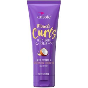 Aussie Miracle Curls Frizz Taming Cream, Coconut & Jojoba, 6.8 oz
