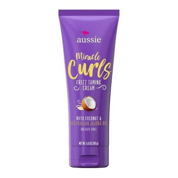 Aussie Miracle Curls Frizz Taming Cream Coconut & Jojoba 6.8 oz (Pack of 4)