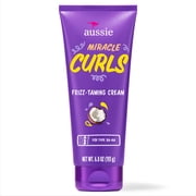 Aussie Miracle Curls Frizz Taming Curl Cream, for Curly Hair 6.8 fl oz