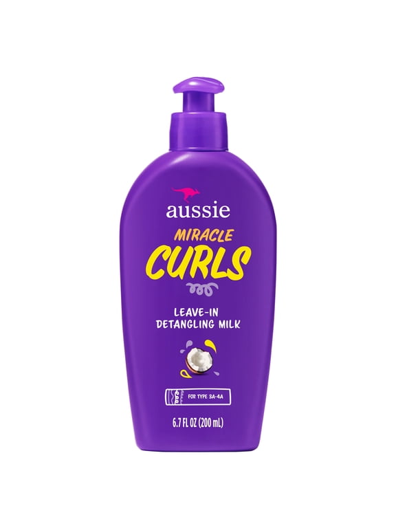 Miracle Curls Leave-in Detangling Milk, for Curly Hair Types Paraben Free, 6.7 fl oz