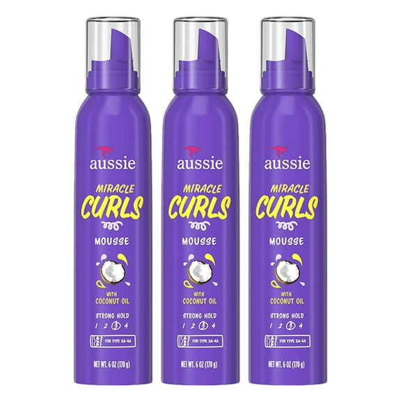 Aussie Miracle Curls Mousse 6oz (Maximum Hold) (Pack of 3)