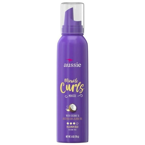 Aussie Miracle Curls Mousse With Coconut And Australian Jojoba Oil, 6 oz (Pack of 3)