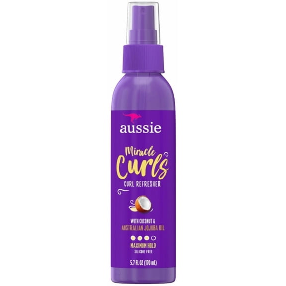 Aussie Miracle Curls Refresher Spray With Coconut & Jojoba 5.7 oz (Pack of 2)