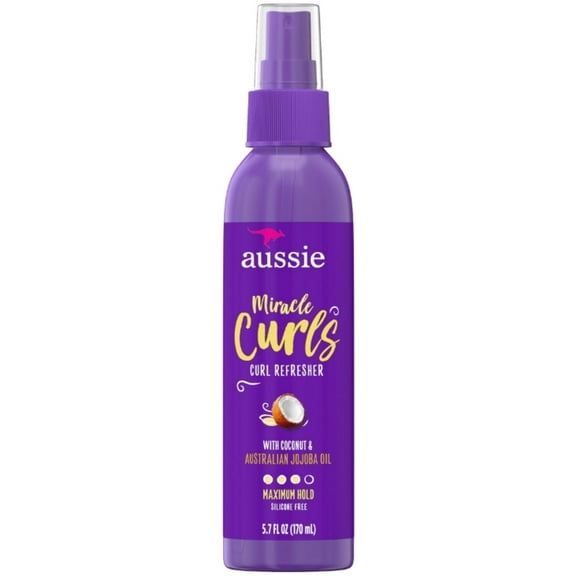 Aussie Miracle Curls Refresher Spray With Coconut & Jojoba 5.7 oz (Pack of 2)