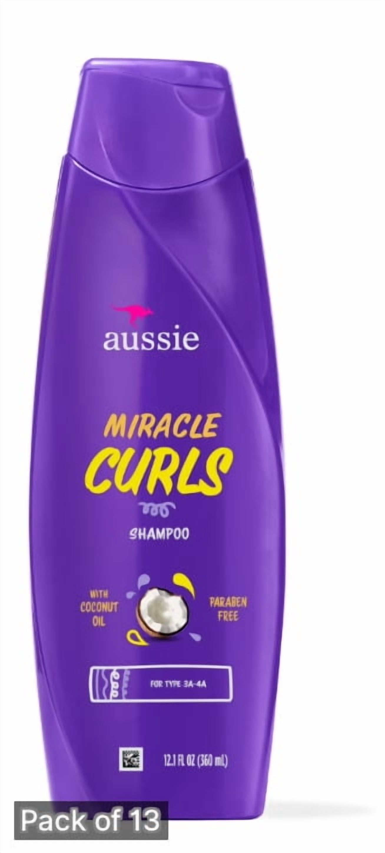 Aussie Miracle Curls Shampoo 12.1 fl oz - Pack of 13 - Walmart.com