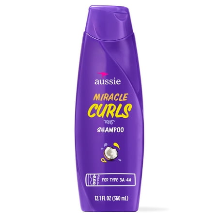 Aussie Miracle Curls Shampoo, Coconut & Jojoba Oil, Paraben Free, for Curly Hair, 12.1 fl oz