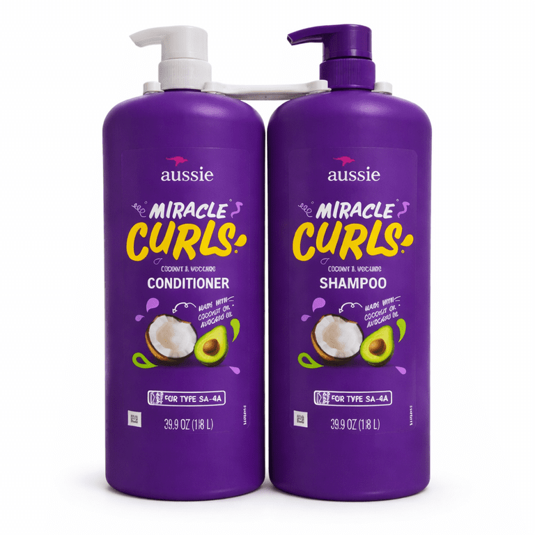 Aussie Miracle Curls Shampoo and Conditioner Set, 39.9 fl oz each
